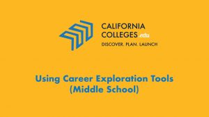 Using Career Exploration Tools - Middle School