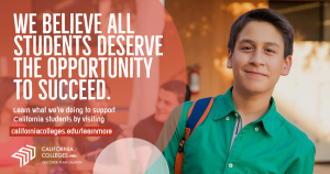 Male teen in green shirt and backpack slightly smiling