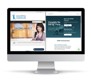 Financial Aid Application Websites on Mac Screen