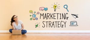 Female looking at marketing ideas