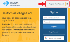 Screenshot of Account Registration Signup